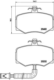 Комплект тормозных колодок BREMBO P 36 005