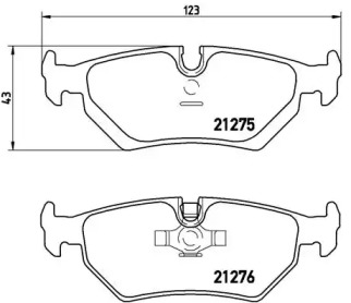 Комплект тормозных колодок BREMBO P 36 008