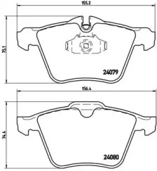 Комплект тормозных колодок BREMBO P 36 019