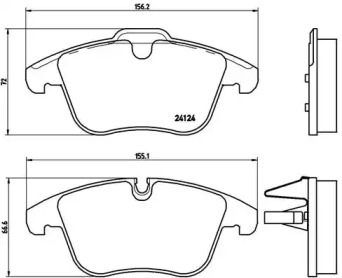 Комплект тормозных колодок BREMBO P 36 022