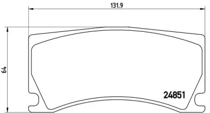 Комплект тормозных колодок BREMBO P 36 024