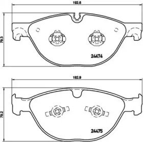 Комплект тормозных колодок BREMBO P 36 025