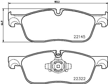 Комплект тормозных колодок BREMBO P 36 035