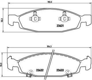 Комплект тормозных колодок BREMBO P 37 005