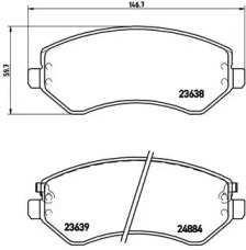 Комплект тормозных колодок BREMBO P 37 007