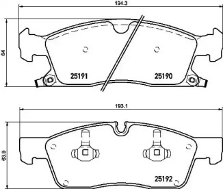 Комплект тормозных колодок BREMBO P 37 015