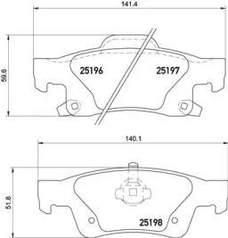 Комплект тормозных колодок BREMBO P 37 016