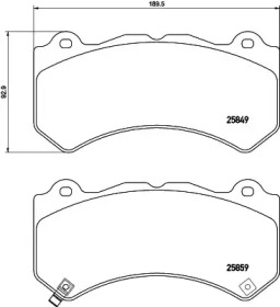 Комплект тормозных колодок, дисковый тормоз BREMBO P 37 018