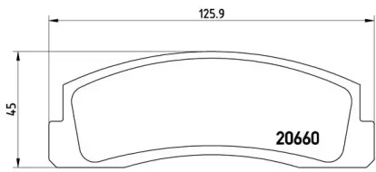 Комплект тормозных колодок BREMBO P 41 002