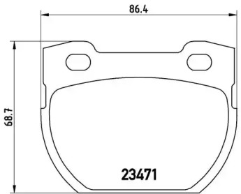 Комплект тормозных колодок BREMBO P 44 006