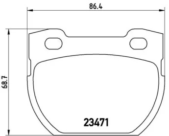 Комплект тормозных колодок BREMBO P 44 007