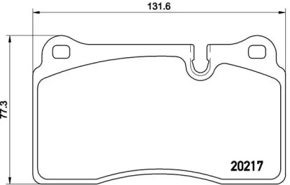 Комплект тормозных колодок BREMBO P 44 018