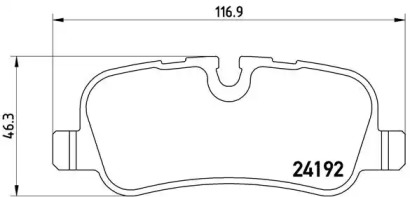 Комплект тормозных колодок BREMBO P 44 019