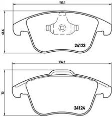 Комплект тормозных колодок BREMBO P 44 020