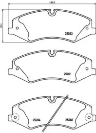 Комплект тормозных колодок BREMBO P 44 022