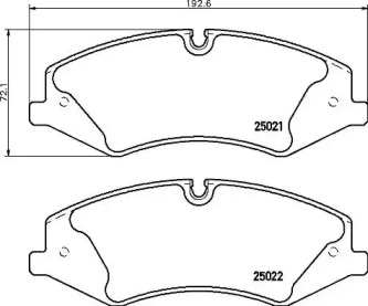 Комплект тормозных колодок BREMBO P 44 024