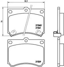 Комплект тормозных колодок BREMBO P 49 011