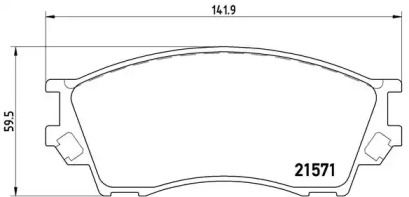 Комплект тормозных колодок BREMBO P 49 019