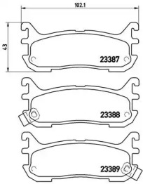 Комплект тормозных колодок BREMBO P 49 021