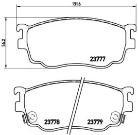 Комплект тормозных колодок BREMBO P 49 026