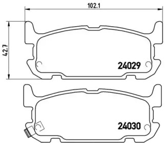 Комплект тормозных колодок BREMBO P 49 031