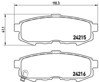 Комплект тормозных колодок BREMBO P 49 042