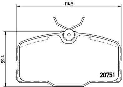 Комплект тормозных колодок BREMBO P 50 006