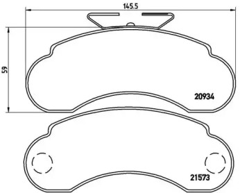 Комплект тормозных колодок BREMBO P 50 021