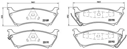 Комплект тормозных колодок BREMBO P 50 040