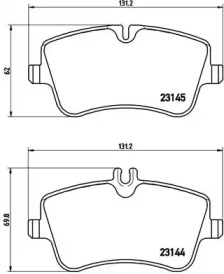 Комплект тормозных колодок BREMBO P 50 046