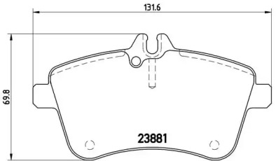 Комплект тормозных колодок BREMBO P 50 057