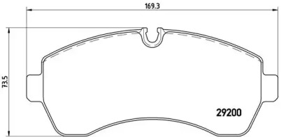 Комплект тормозных колодок BREMBO P 50 059