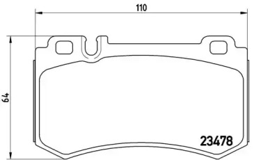 Комплект тормозных колодок BREMBO P 50 061