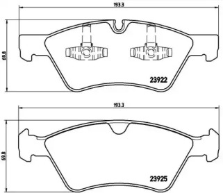 Комплект тормозных колодок BREMBO P 50 063