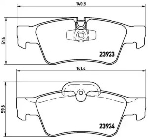 Комплект тормозных колодок BREMBO P 50 064