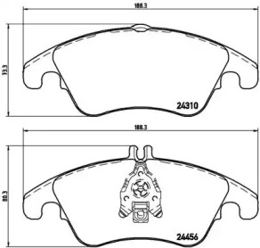 Комплект тормозных колодок BREMBO P 50 069