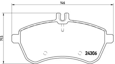 Комплект тормозных колодок BREMBO P 50 071