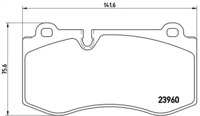 Комплект тормозных колодок BREMBO P 50 074