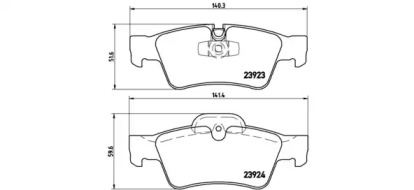 Комплект тормозных колодок BREMBO P 50 076