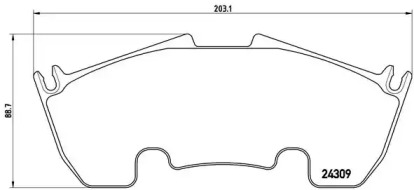 Комплект тормозных колодок BREMBO P 50 079