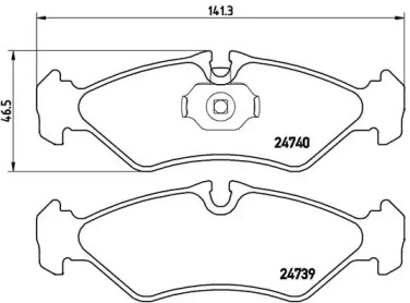 Комплект тормозных колодок BREMBO P 50 081