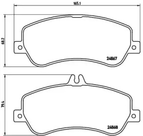 Комплект тормозных колодок BREMBO P 50 086