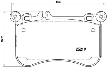 Комплект тормозных колодок BREMBO P 50 097