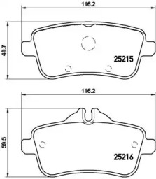 Комплект тормозных колодок BREMBO P 50 099