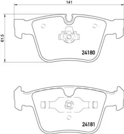 Комплект тормозных колодок BREMBO P 50 116