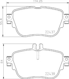 Комплект тормозных колодок BREMBO P 50 136