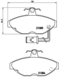 Комплект тормозных колодок BREMBO P 52 011