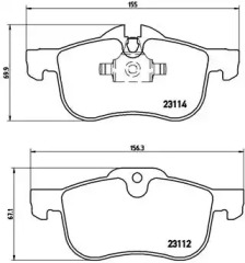 Комплект тормозных колодок BREMBO P 52 017