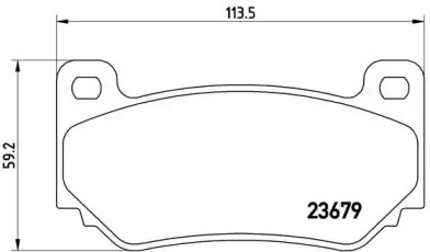 Комплект тормозных колодок BREMBO P 52 018