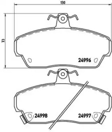 Комплект тормозных колодок BREMBO P 52 020